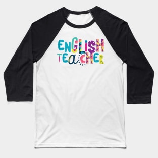 Cute English Teacher Gift Idea Back to School Baseball T-Shirt